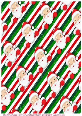 Stripey Santa Claus Paper