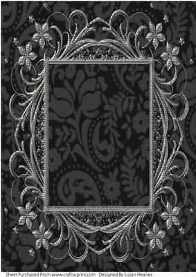 Black and Silver Vintage Card Front