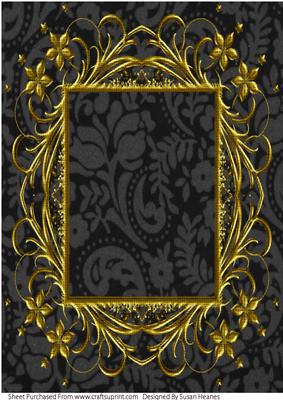 Black and Gold Vintage Card Front