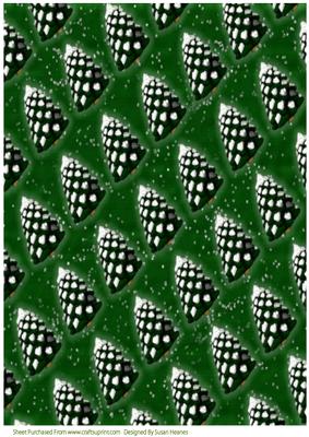 Snow Topped Christmas Trees Paper