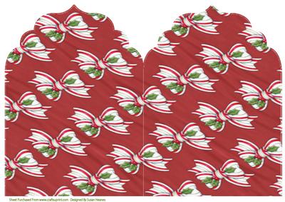 Christmas Bows Elegant Top Card Base