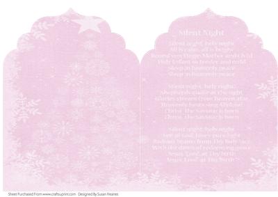 Pink Silent Night Elegant Top Card Base