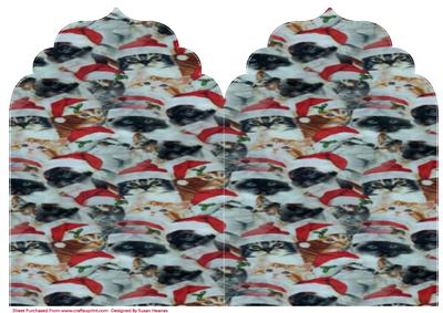 Christmas Cats Elegant Top Card Base