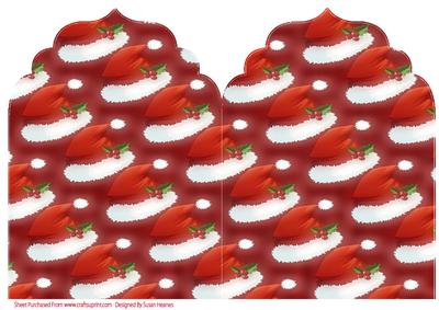 Santa Hats Elegant Top Card Base