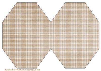 Autumn Brown Plaid Octagon Card Base