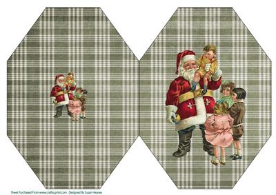 Vintage Christmas Octagon Card