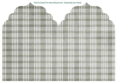 Forrest Green Plaid Elegant Top Card Base