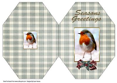 Red Red Robin Octagon Card 4