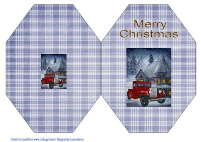 Winter Truck Ride Octagon Card