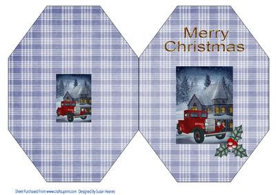 Winter Truck Ride Octagon Card 2