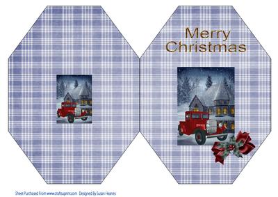Winter Truck Ride Octagon Card 3