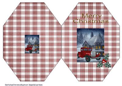 Winter Truck Ride Octagon Card 4