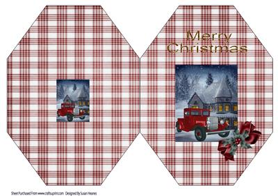 Winter Truck Ride Octagon Card 5