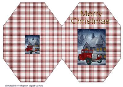 Winter Truck Ride Octagon Card 6