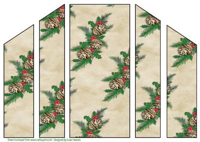 Christmas Fir Cones Theatre Card Base