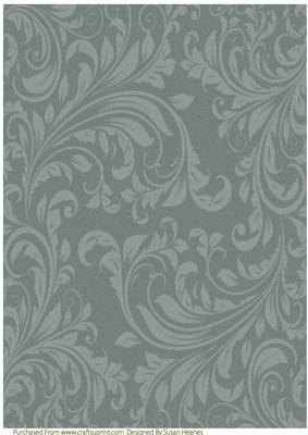 Dark Green Swirls Paper