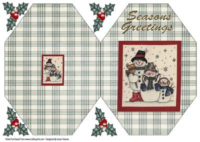 Cheery Snowman Octagon Card 2