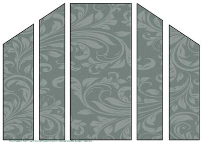 Dark Green Swirls Theatre Card Base