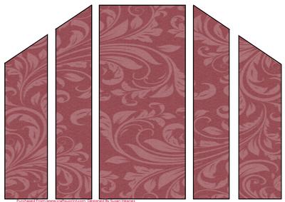 Dark Red Swirls Theatre Card Base