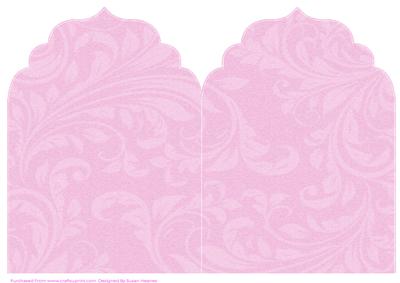 Pink Swirls Elegant Top Card Base