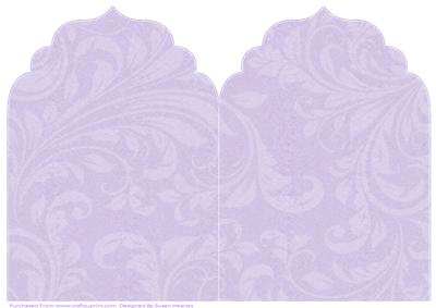 Lilac Swirls Elegant Top Card Base