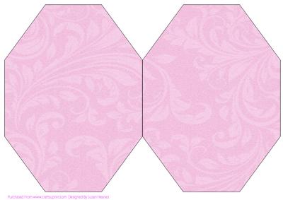 Pink Swirls Octagon Card Base