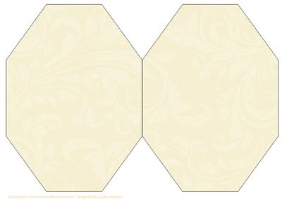 Cream Swirls Octagon Card Base