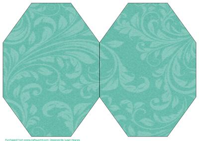 Green Swirls Octagon Card Base