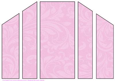 Pink Swirls Theatre Card Base