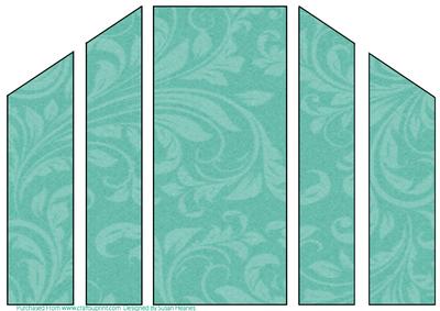 Green Swirls Theatre Card Base