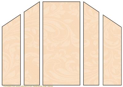 Peach Swirls Theatre Card Base