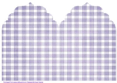 Christmas Purple Plaid Elegant Top Card Base