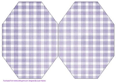 Christmas Purple Plaid Octagon Card Base