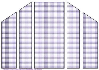Christmas Purple Plaid Theatre Card Base