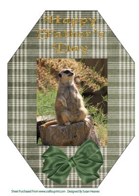 Meerkat Father's Day Octagon Card Front