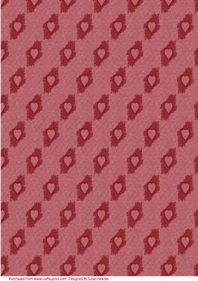 Burgandy Cutout Hearts Paper