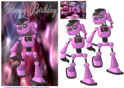 Funky Pink Toonbot