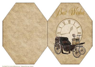 Steam Punk Travel Octagon Card 2