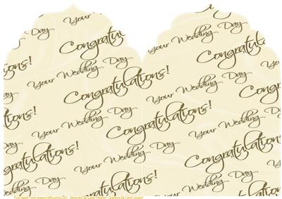Cream with Gold Text Wedding Elegant Top Card Base