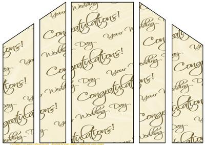Cream with Gold Text Wedding Theatre Card Base