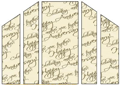 Cream with Gold Text Anniversary Theatre Card Base