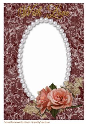 A4 Brown Lace Card Front 2