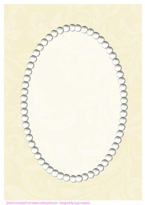 Cream Swirls and Pearls Card Front