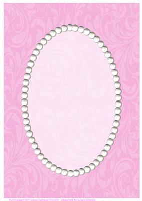 Pink Swirls and Pearls Card Front
