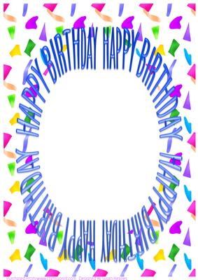 A4 Happy Birthday Card Front 2