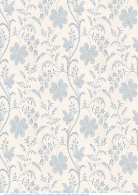Cream and Blue Floral Paper 2