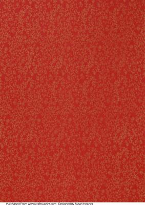 Red and Gold Mini Swirls Paper
