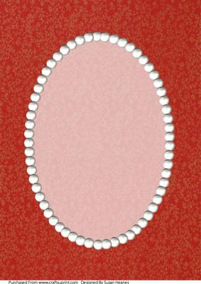 Red and Gold Swirls and Pearls Card Front