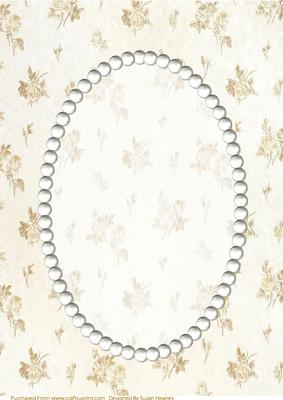 Ivory Roses and Pearls Card Front