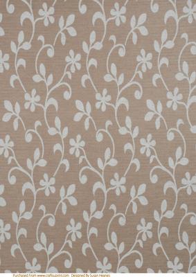 Chocolate and Cream Floral Paper